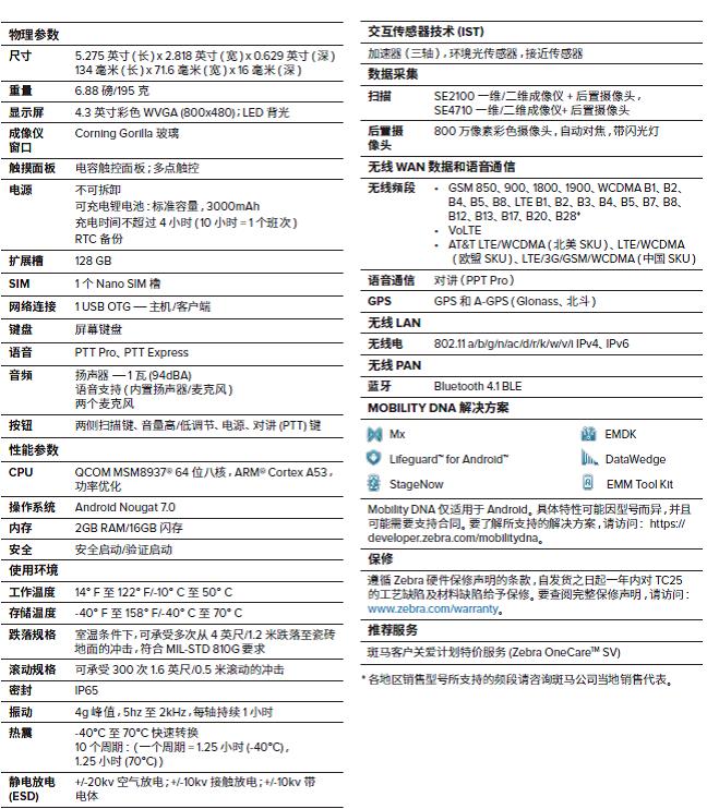 Zebra TC25数据采集器